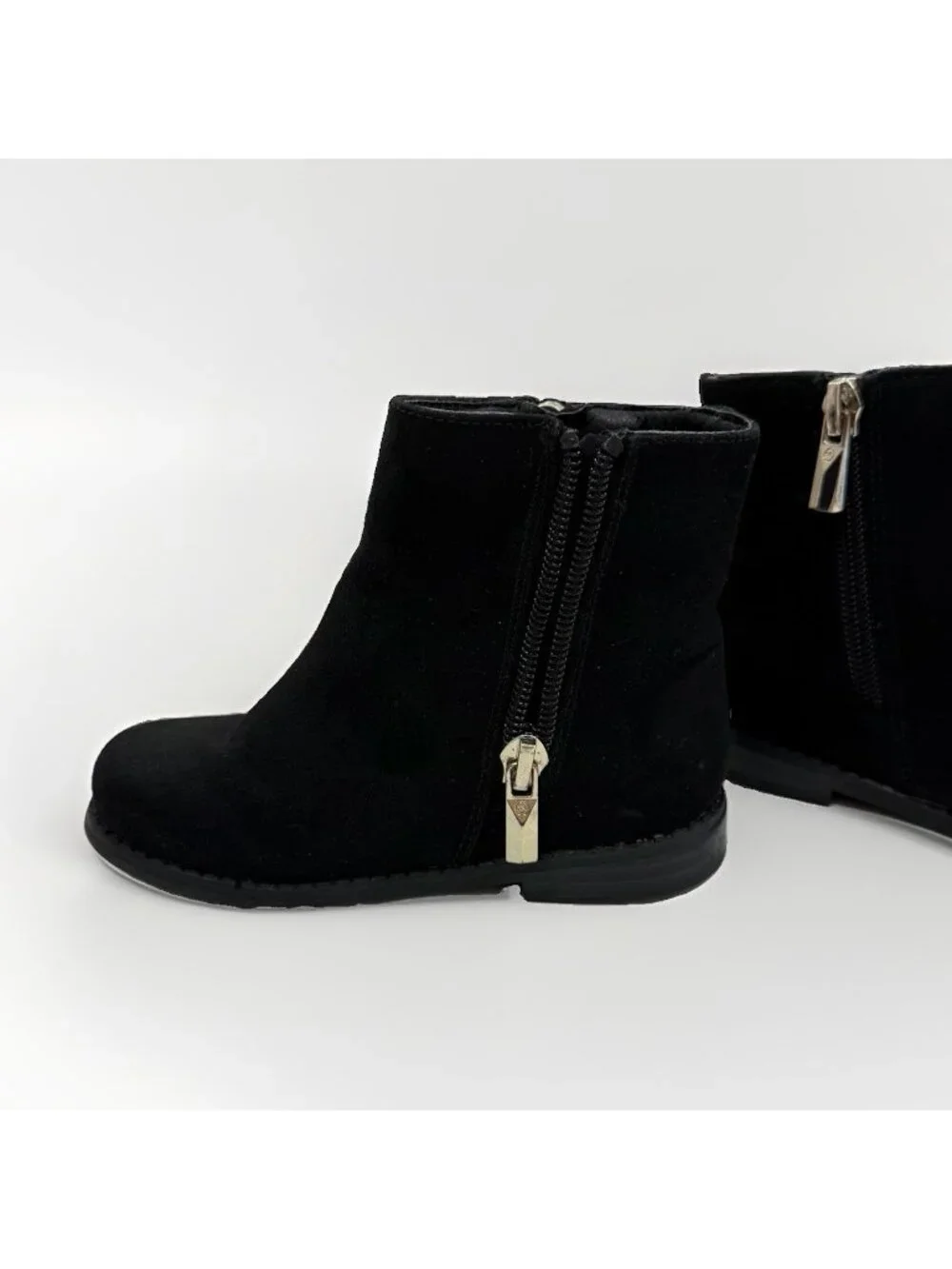Michael Kors Little Girl  Emma Latica Side Zip Ankle Boots Size 7 Booties Black
